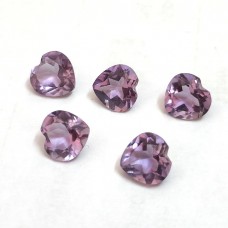 Purple Amethyst Gemstone Top Quality 8x8MM heart cut 1.73 cts
